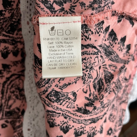 Free People Off The Shoulder Coral Boho Dress EUC Size Medium - Picture 9 of 9